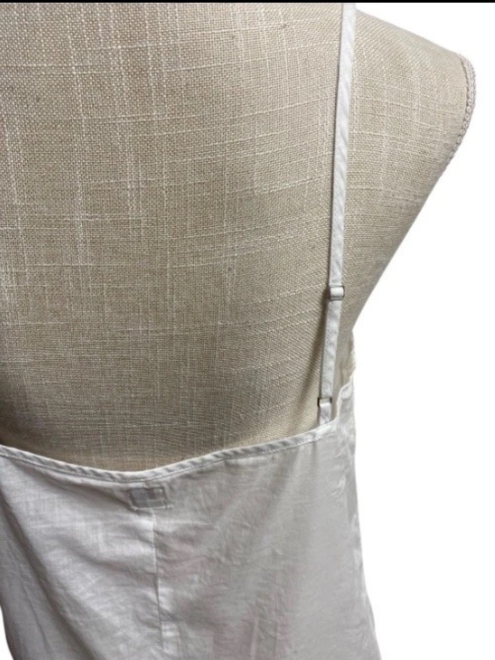 GAP x DOEN Dress Size M White Cotton Slip Cami Mini Chemise Sleeveless Lounge - Picture 4 of 5